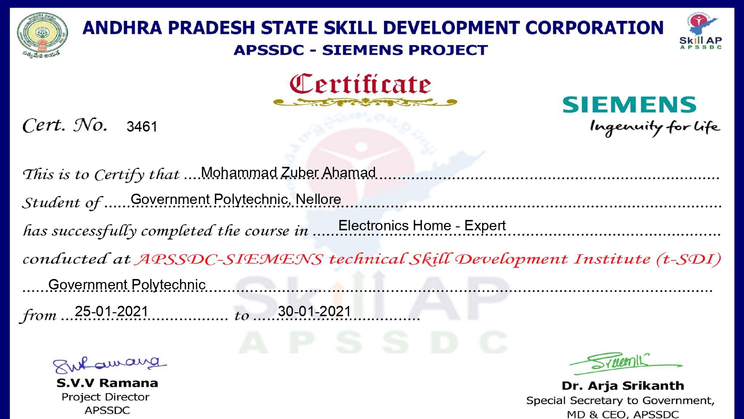 Certificate n12